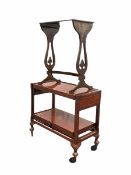 Mahogany metamorphic two tier drinks trolley