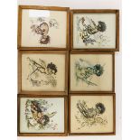 Set six vintage Brownie Downing (Australian) prints 17cm x 15cm (6)