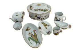 Royal Worcester Evesham lidded bowl and various other items