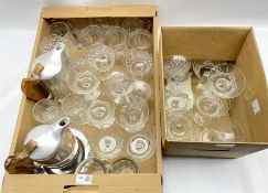 Collection of pressed glass tankards