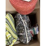 Box of sewing and knitting items