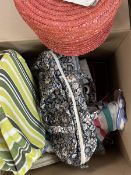 Box of sewing and knitting items