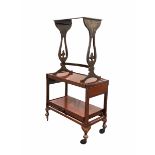 Mahogany metamorphic two tier drinks trolley