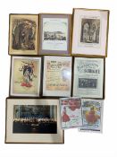 Collection of reproduction sheet music and one Victorian cpover and musical York interest picture (9