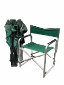 Four folding camping chairs