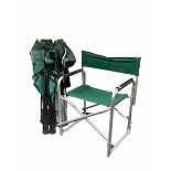 Four folding camping chairs