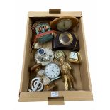 Various vintage clocks including Smiths & Westclox