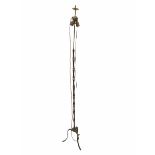 Cast metal two branch standard lamp