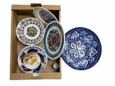 Mostly Polish pottery to include hand-painted plates by Fanjans