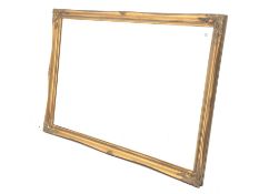 Gilt framed wall hanging mirror with bevelled plate. 100cm x 70cm