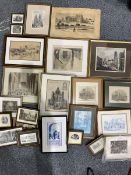 Large collection engravings of York Minster and York interest together with quantity unframed engrav