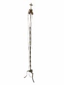 Cast metal two branch standard lamp