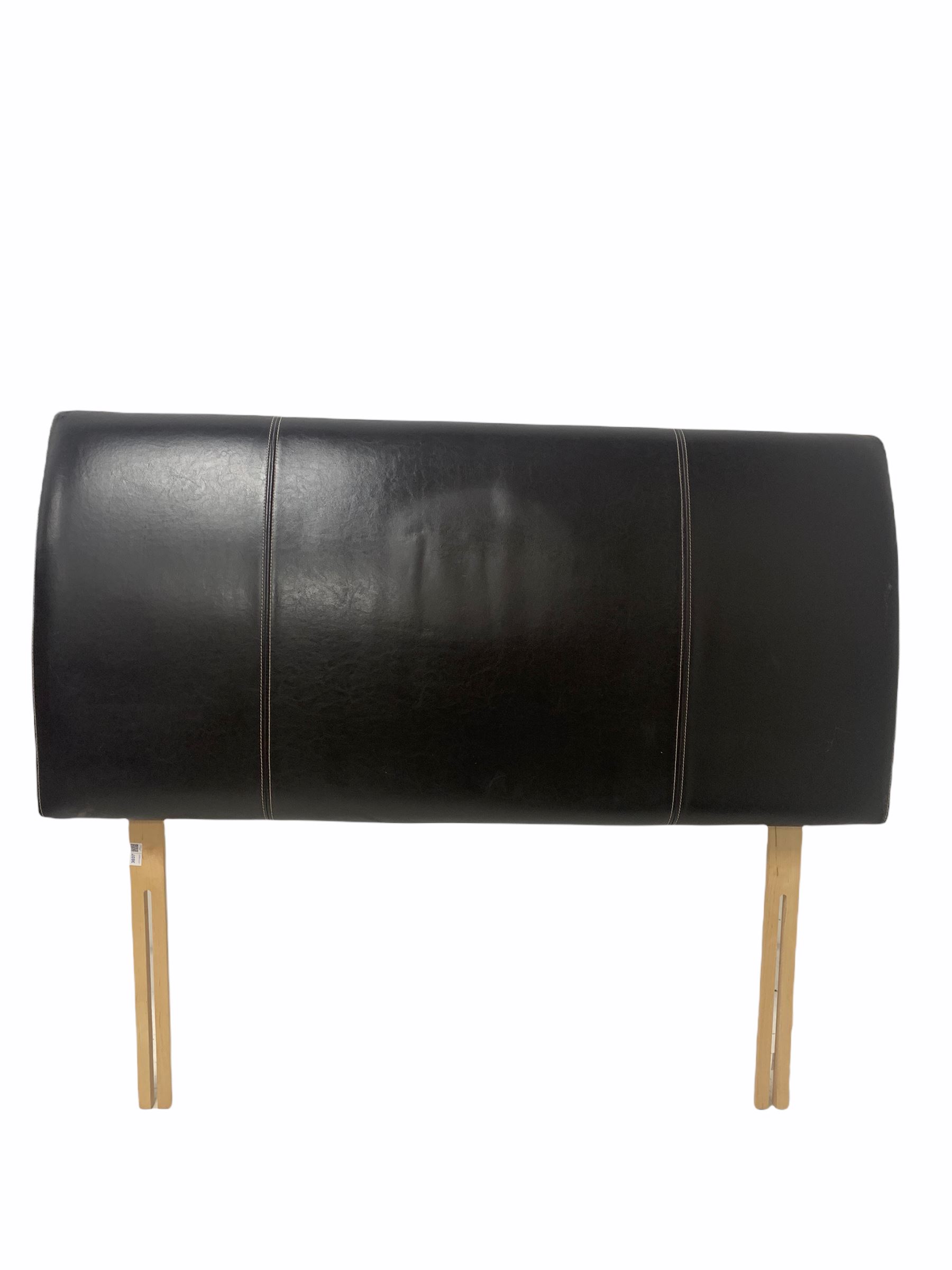 Faux leather upholstered headboard