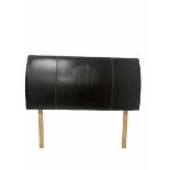 Faux leather upholstered headboard