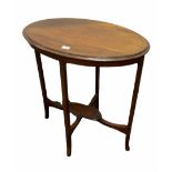Edwardian mahogany oval occasional table