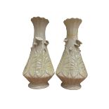 Pair of Belleek Calla Lily vases (7th mark) H34cm