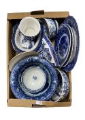 'Ironstone' blue and white bowl