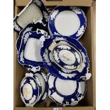 Victorian blue and white dessert service