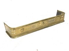 19th century pierced brass fire fender