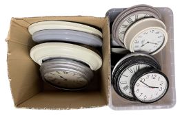 Collection of modern quartz wall clock in two boxes