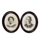 Pair of oval photographic portrait prints after Chas. Fearnsides