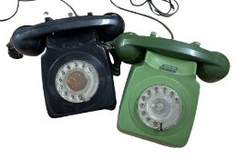 Two vintage rotary telephones (2)
