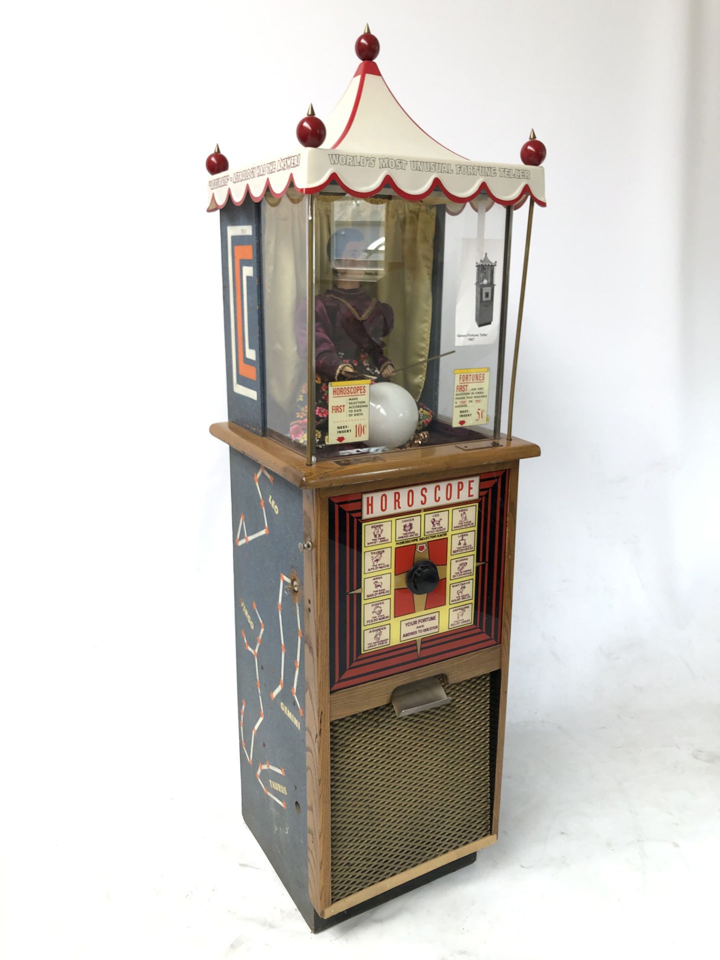 Restored Original 1957 Genco Fortune Teller Arcade - Image 4 of 4