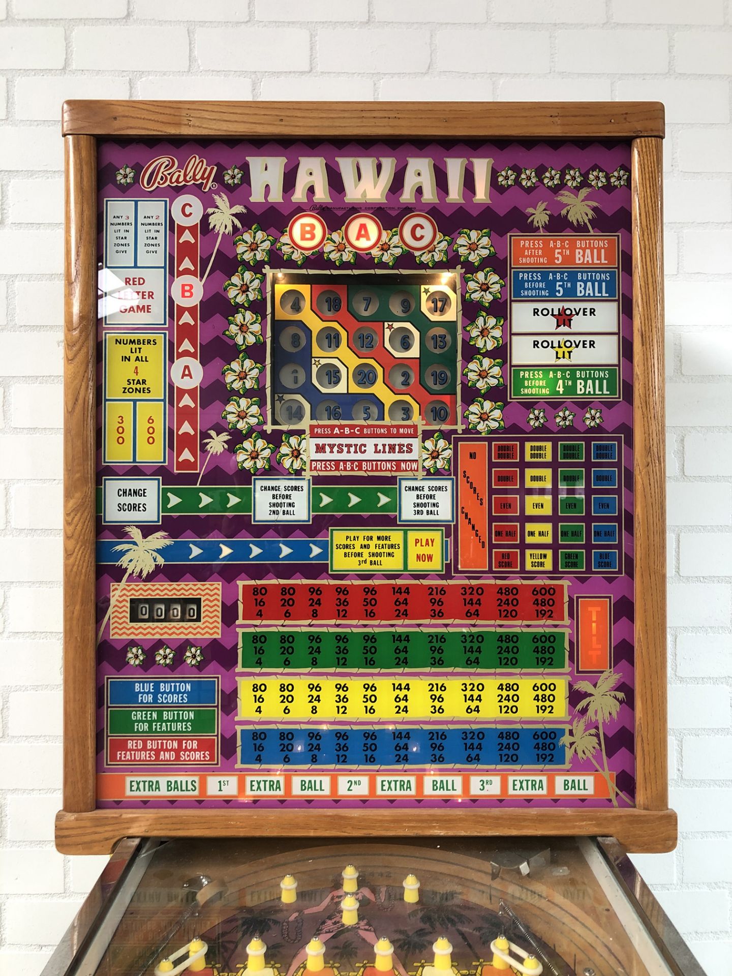 1973 Bally Hawaii Bingo Machine  - Bild 10 aus 20