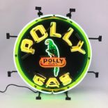 Polly Gas Neon Sign with Backplate