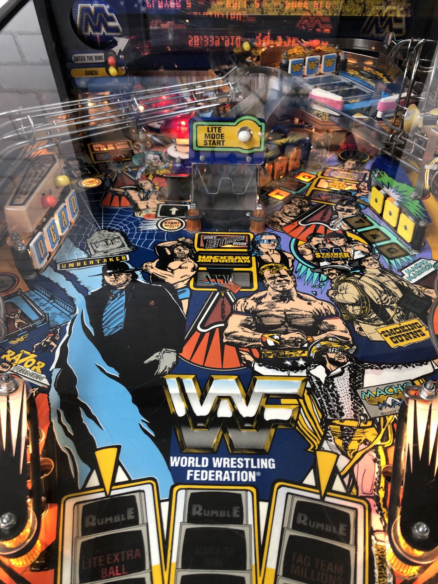 1994 WWF Royal Rumble Data East Pinball Machine  - Image 8 of 19