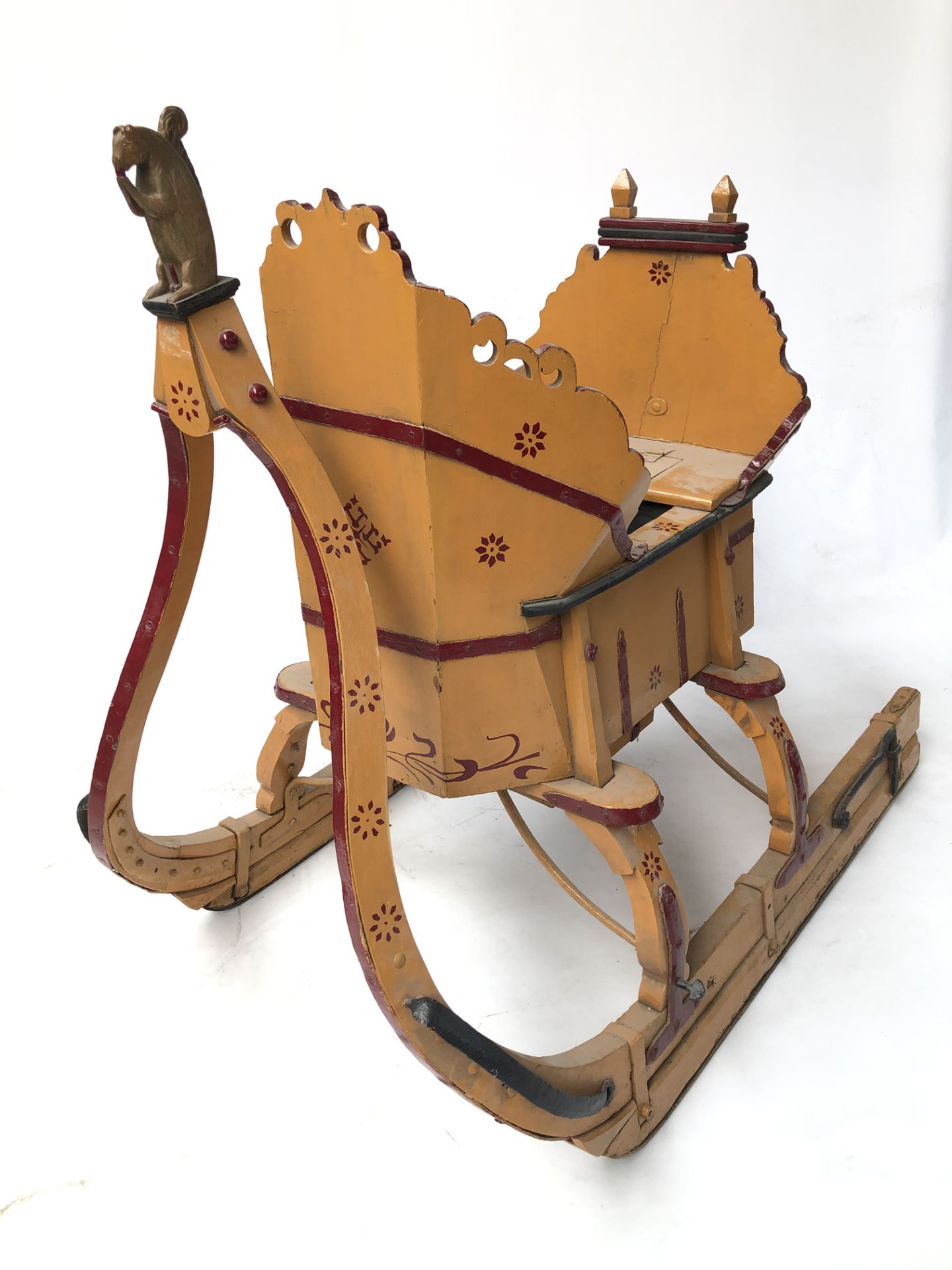 Restored Original Antique Wooden Pony Sled - Image 5 of 5