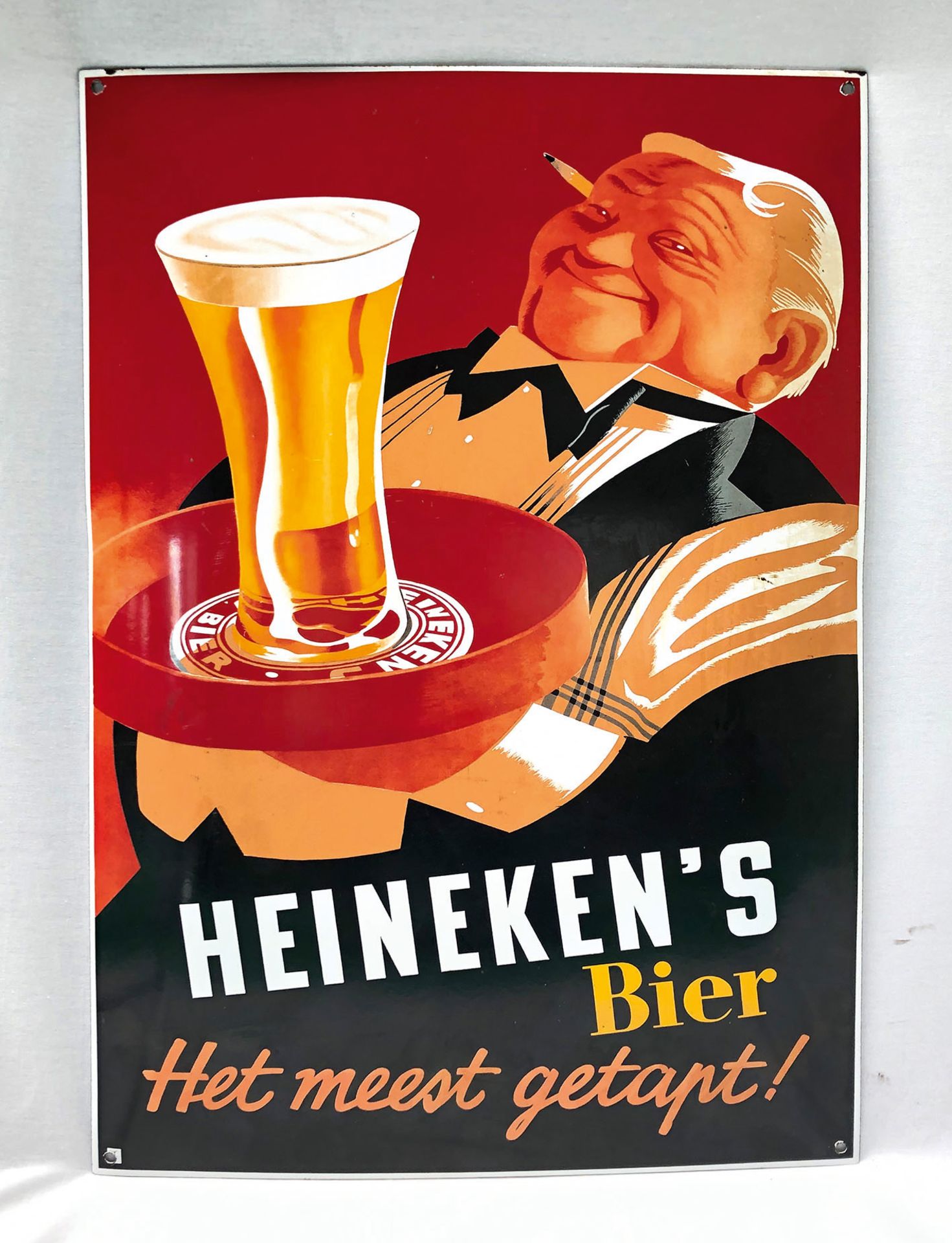 Dutch enamel sign Heineken's bier - het meest getapt