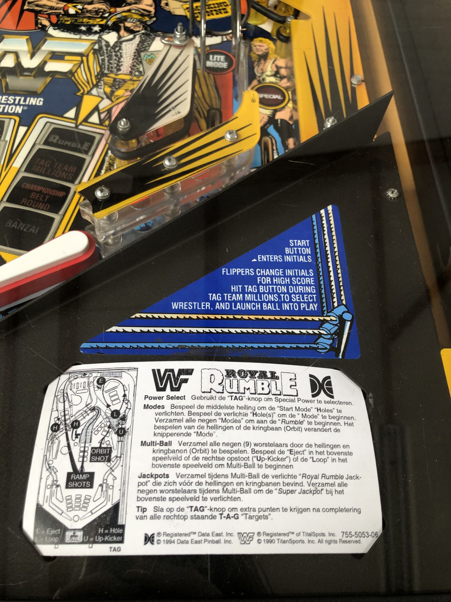 1994 WWF Royal Rumble Data East Pinball Machine  - Image 15 of 19