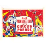 Old Milwaukee Days 1970 Circus Parade Poster