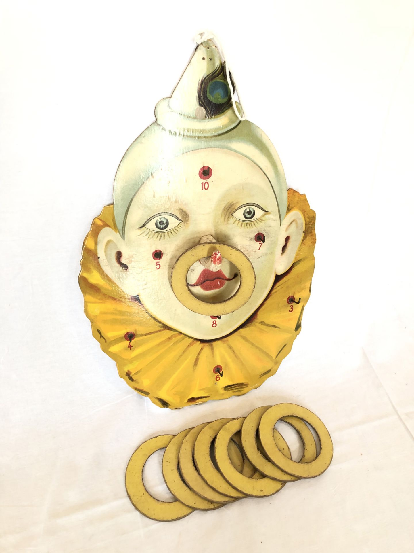 Fairground Clown Ring Toss Game USA ca. 1920