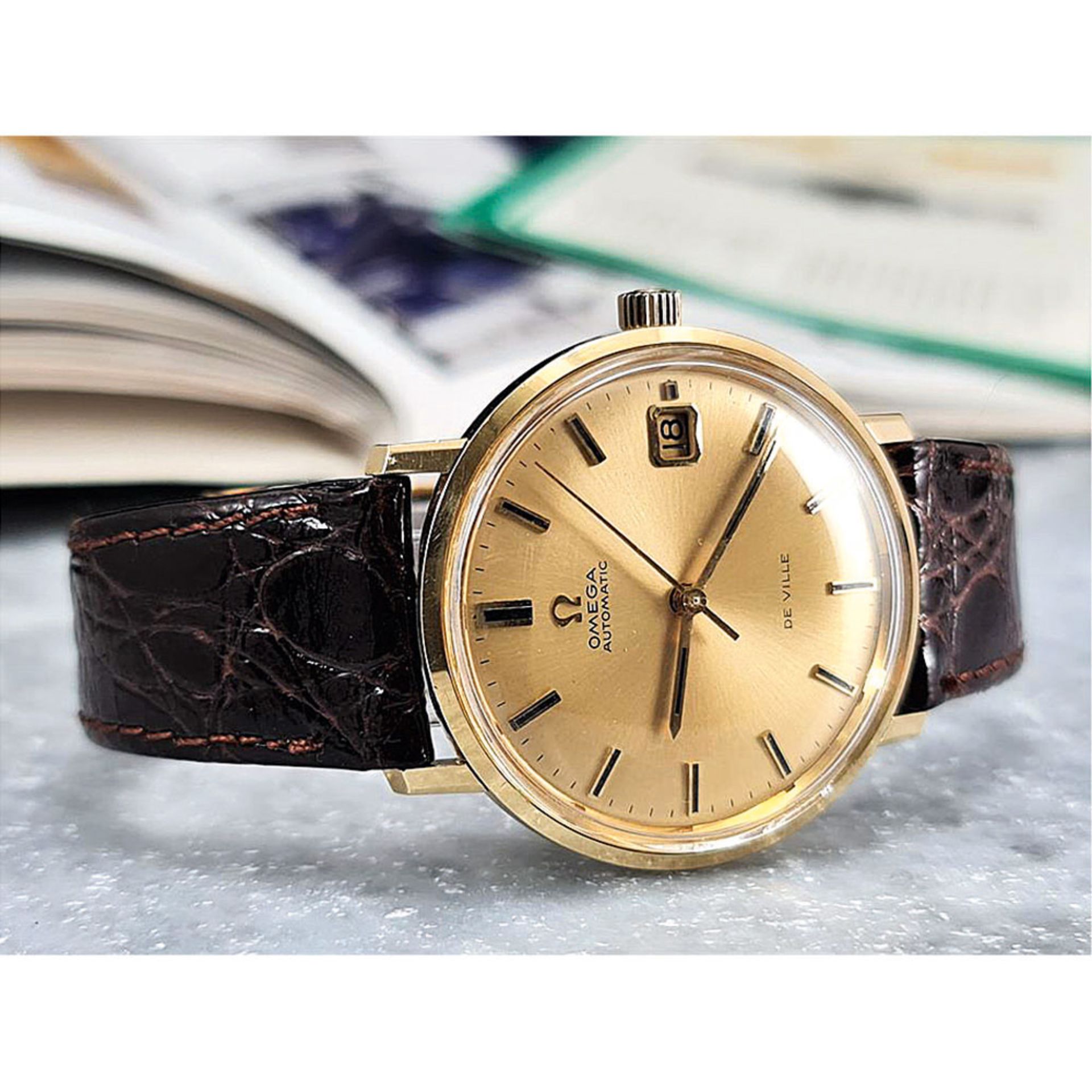1970 Omega Seamaster De Ville Automatic Date - 14K Gold Watch - Image 2 of 8