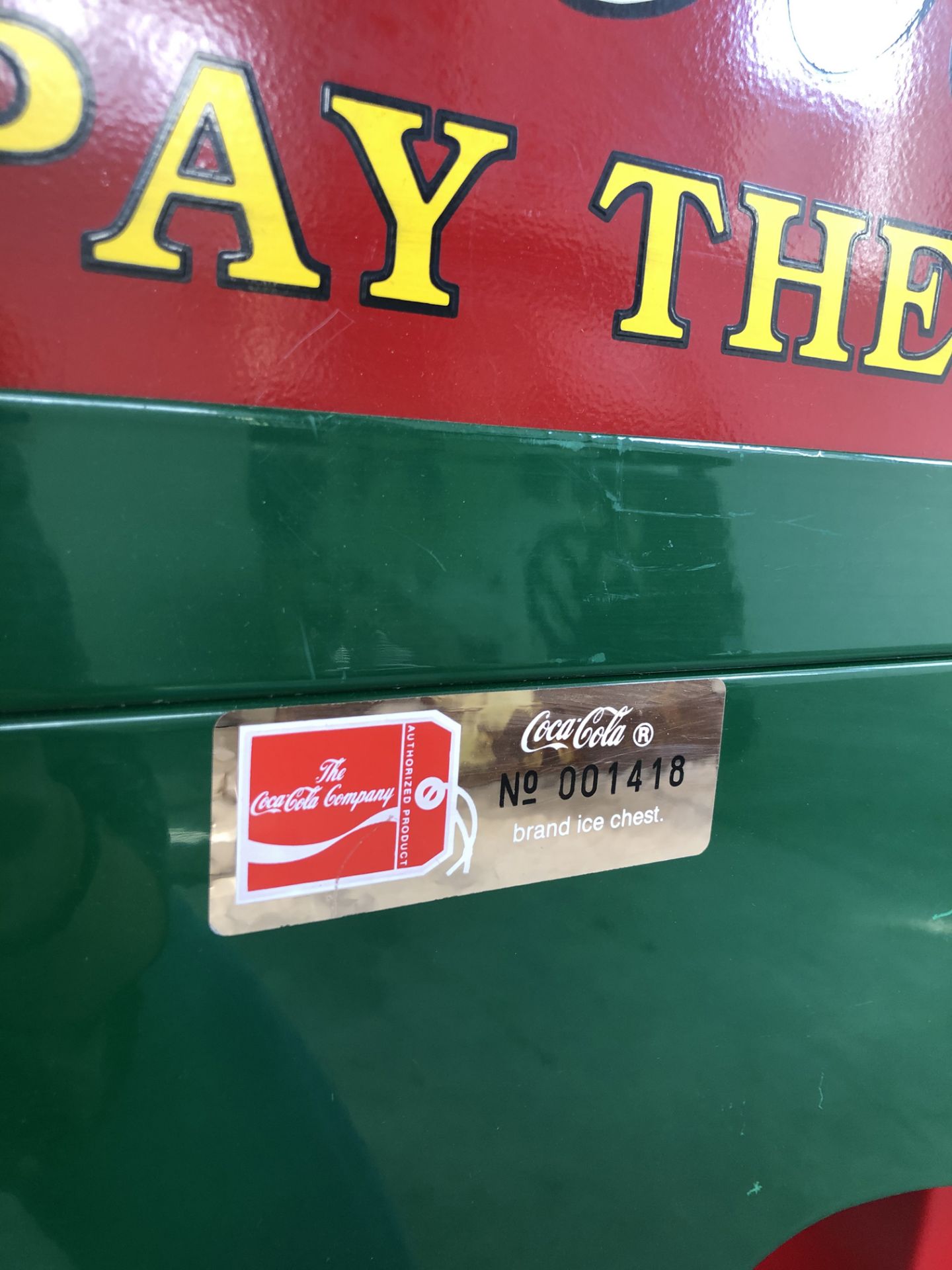 1990's reproduction of a 1929 Glock Coca-Cola Ice Chest - Image 6 of 6