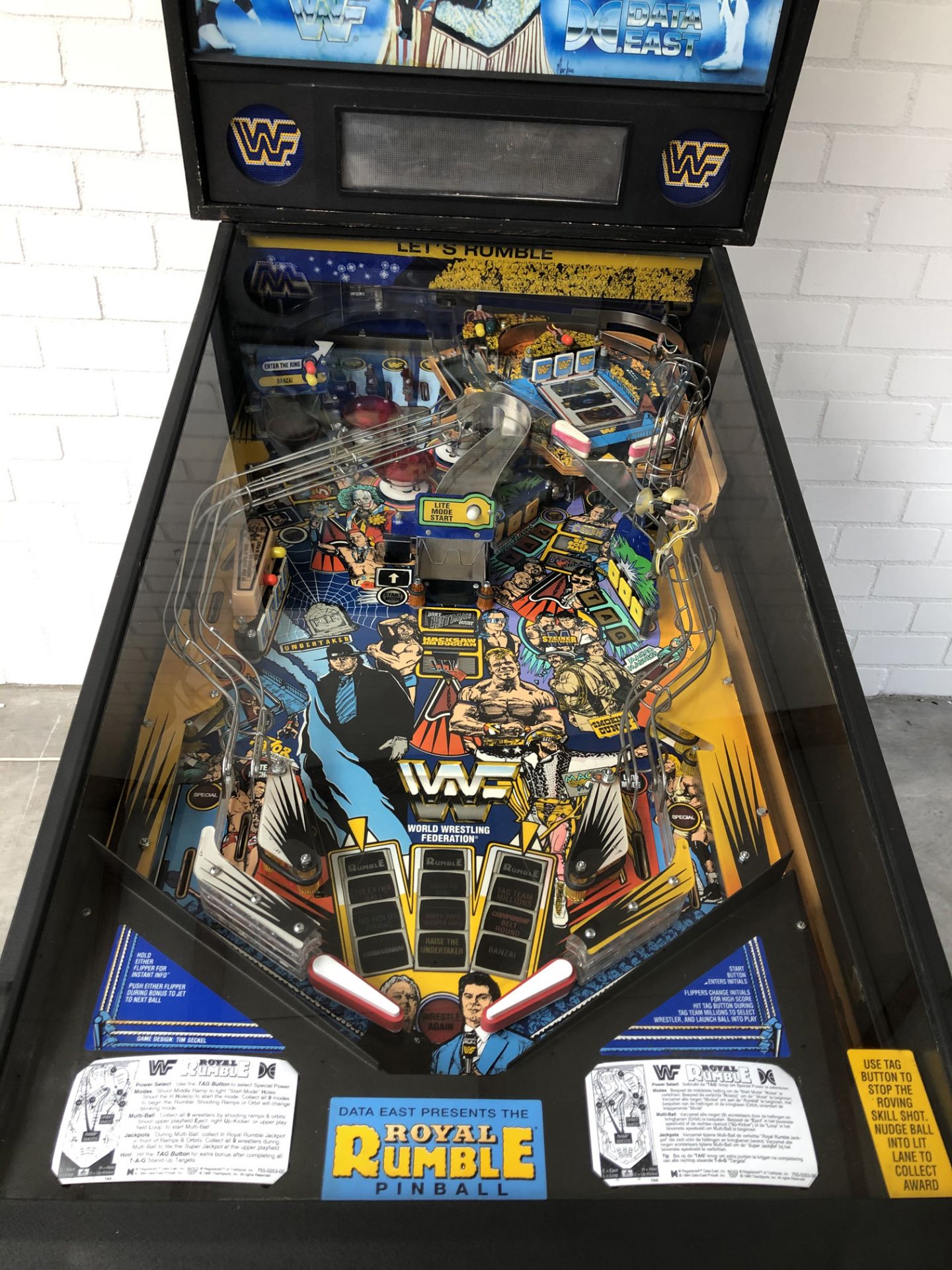 1994 WWF Royal Rumble Data East Pinball Machine  - Image 5 of 19