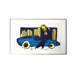 "Porsche" Lithograph no 89/150 by Herman Brood