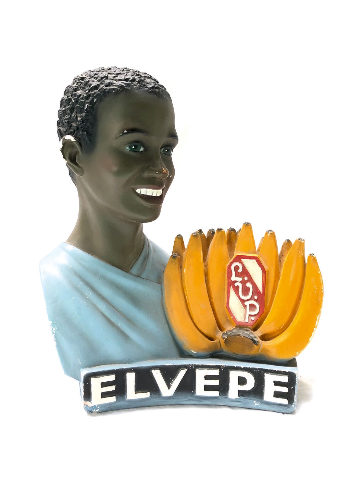 Original L.V.P./Elvepe Plaster Banana Advertising Statue