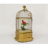 Wind-up music automaton 2 birds in a cage by Bontemps