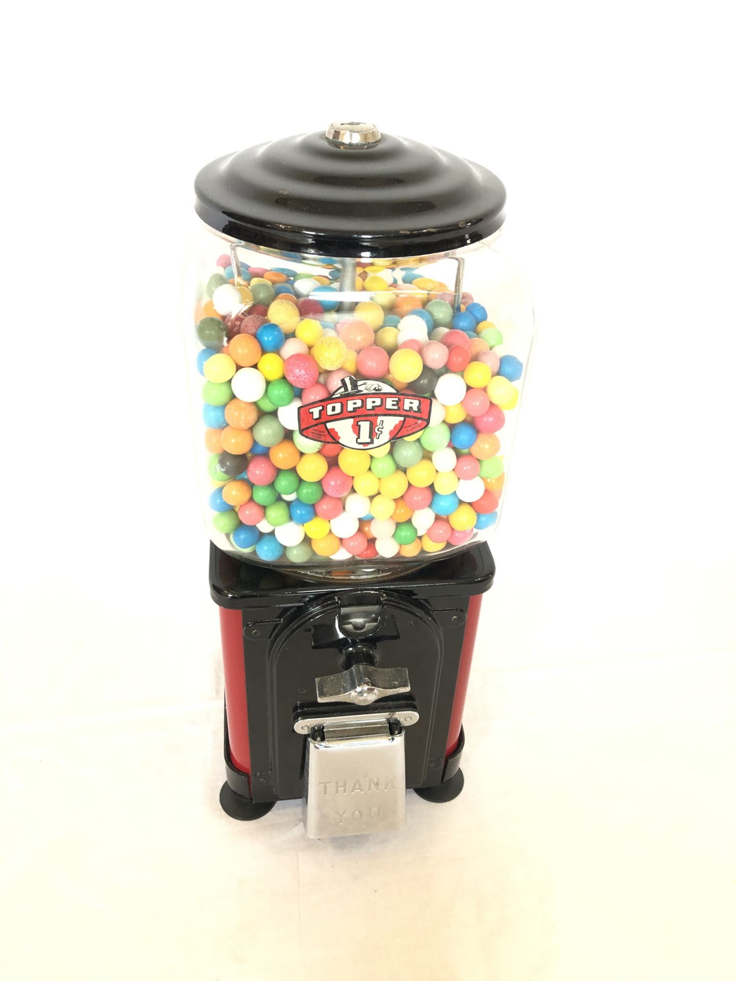 Original 1950s 1 cent Topper gumball machine - Image 3 of 5