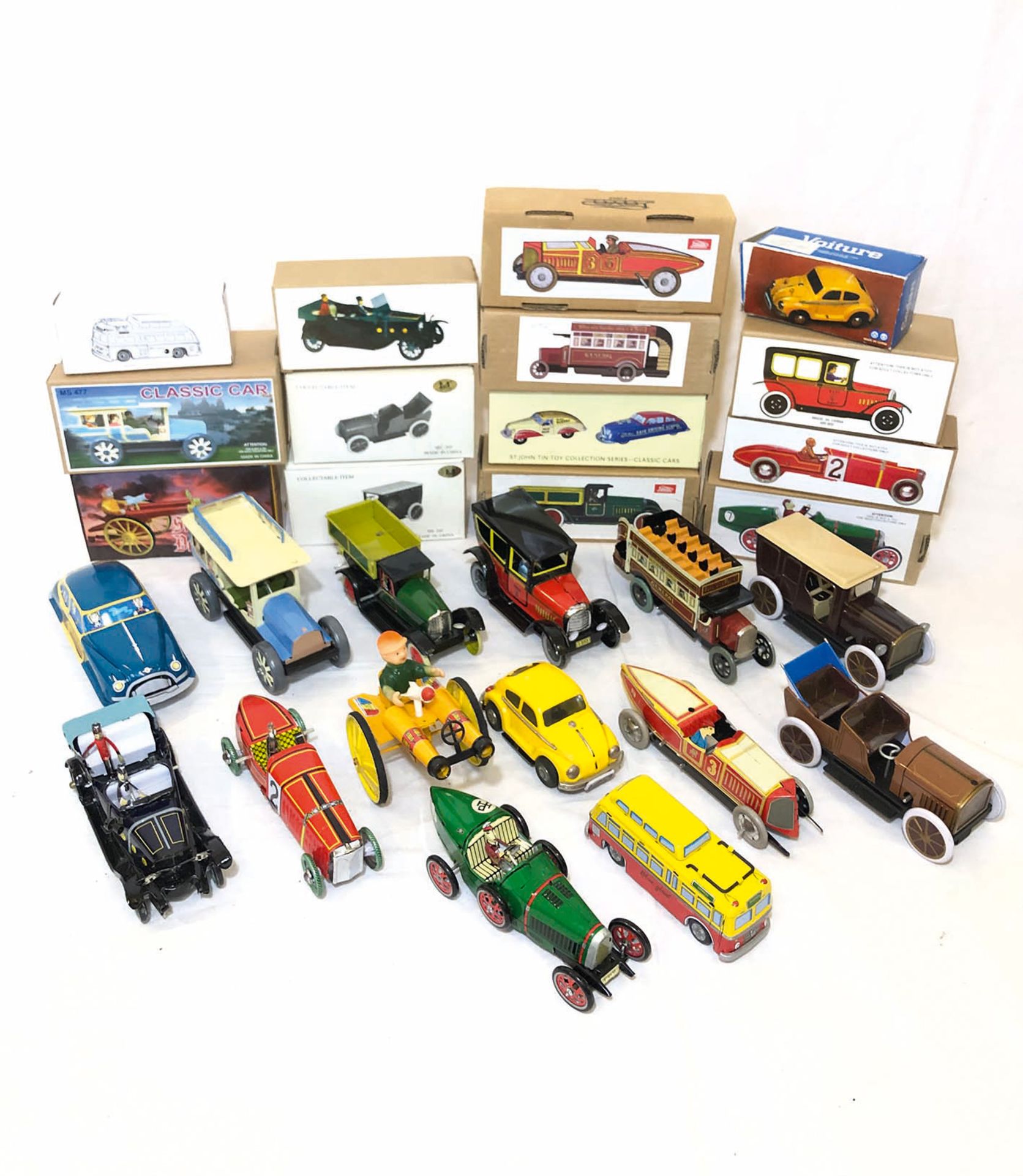 Lot of 14 Tin Toys circa 1980