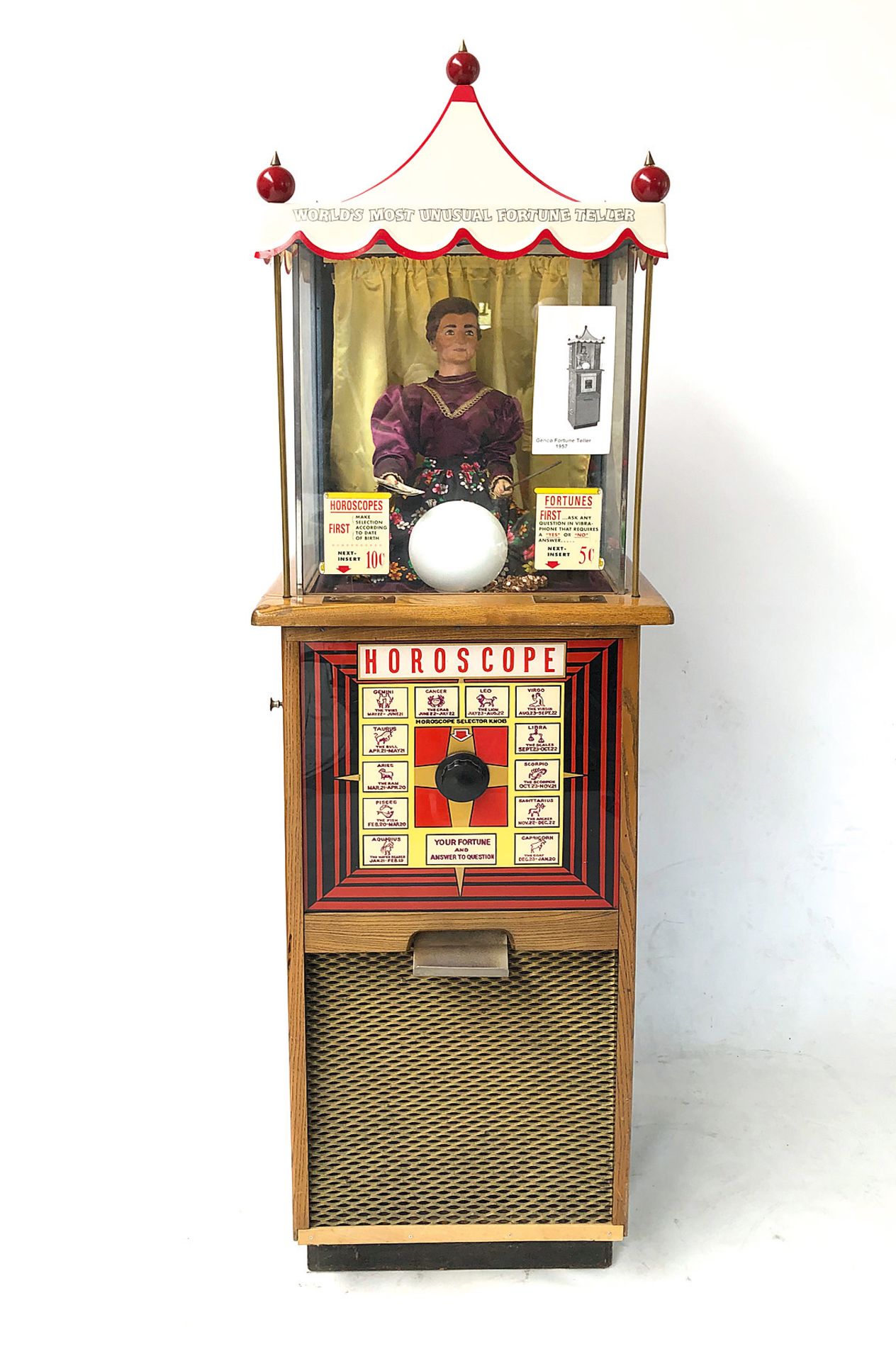 Restored Original 1957 Genco Fortune Teller Arcade