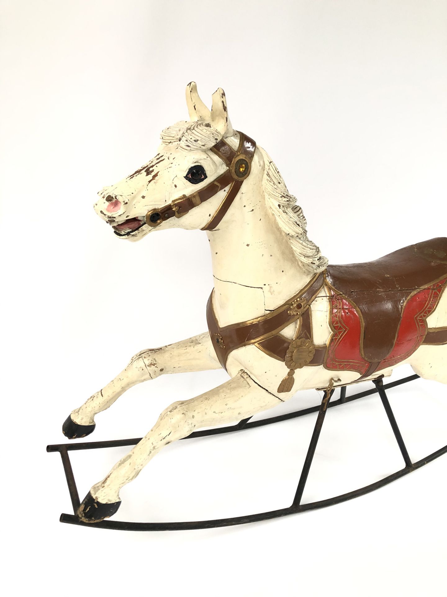 Hubner Carousel Rocking Horse ca. 1910 - Image 3 of 4