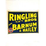 Ringling Bros and Barnum & Bailey Circus Poster ca. 1940-1950