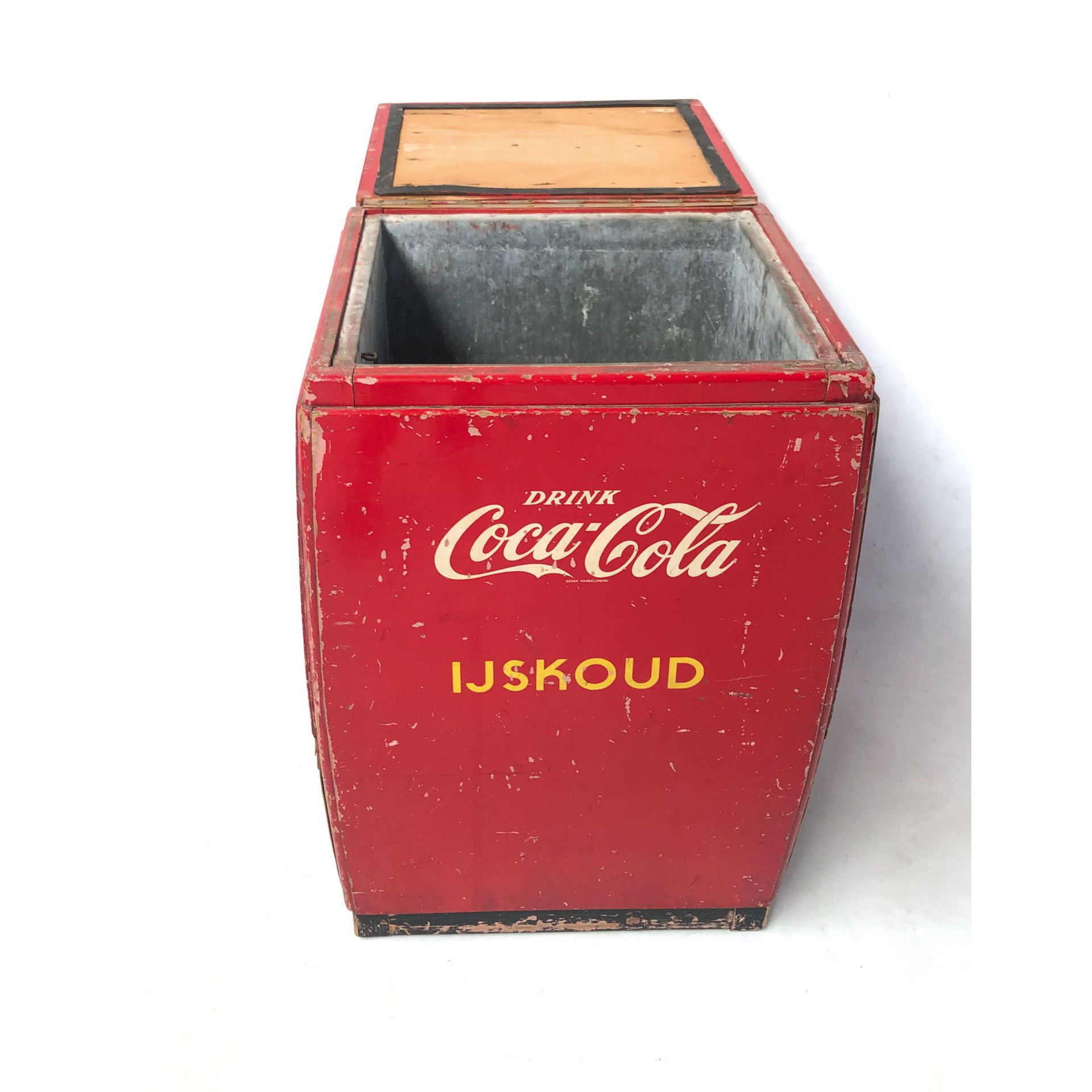 Original Vintage Dutch Wooden Coca-Cola Ice Box - Image 3 of 4