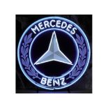 New Mercedes-Benz Logo Neon Sign with Backplate