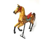Carousel Horse with an Eagle Carved as the Saddle