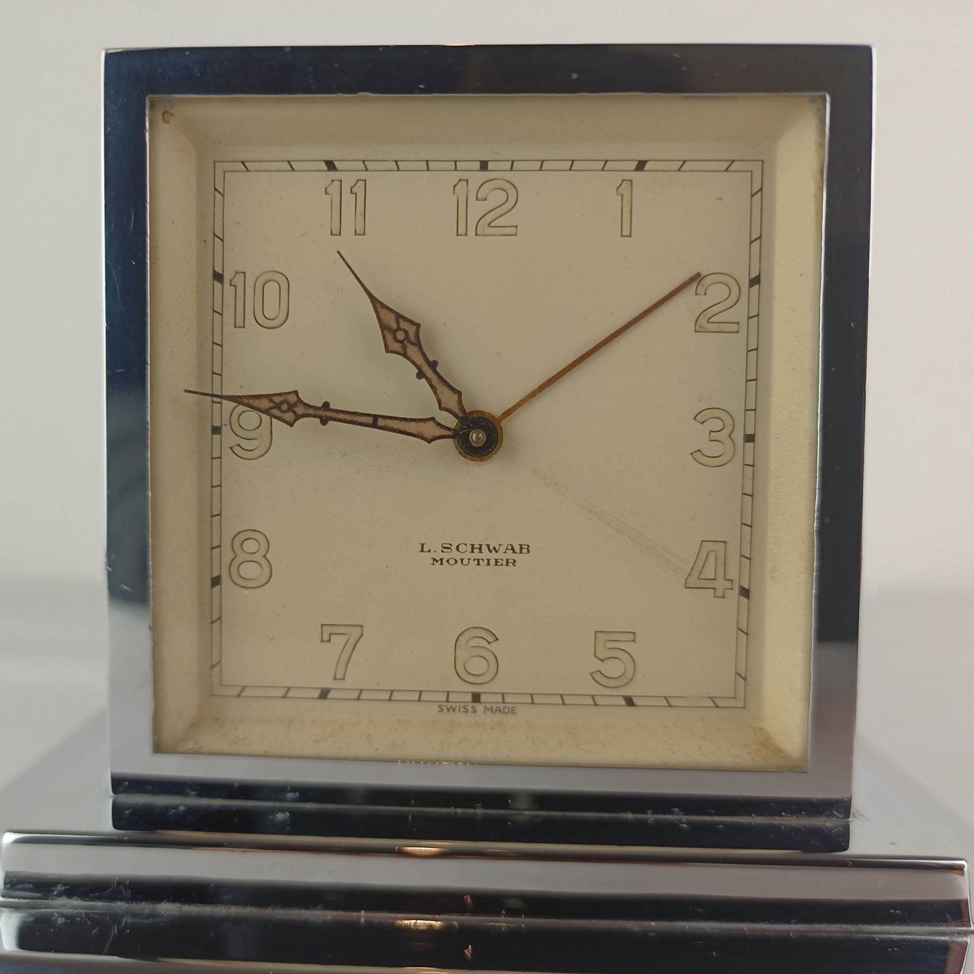 L. Schwab Moutier art deco desk watch - Bild 2 aus 6